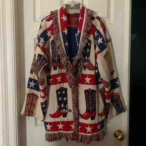 Country Western Jacket with boot print.